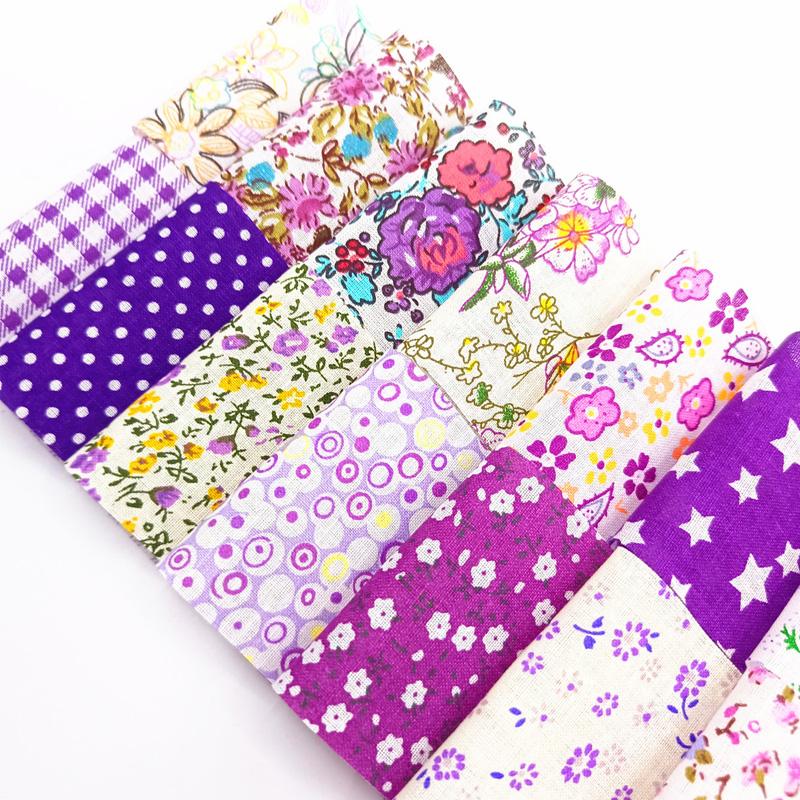40 Pieces/Set Precuts Fabric 6.5x50CM Quilt Sewing DIY Jelly Rolls Purple Style Plain Weave Cotton Strip