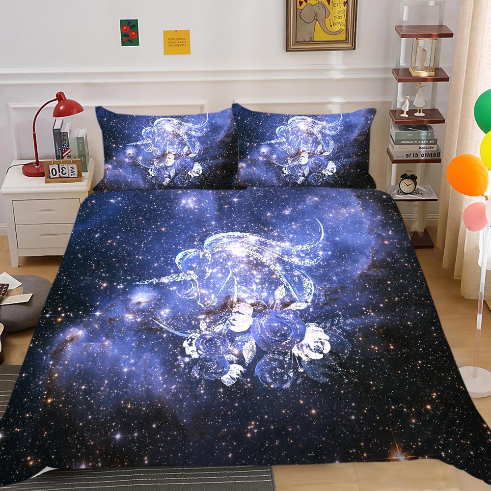Hot Sell Duvet Cover Starry Animals Home Textiles Queen Size Bedding 3D Romatic Quilt Cover Children Adults Bedding Cover Set