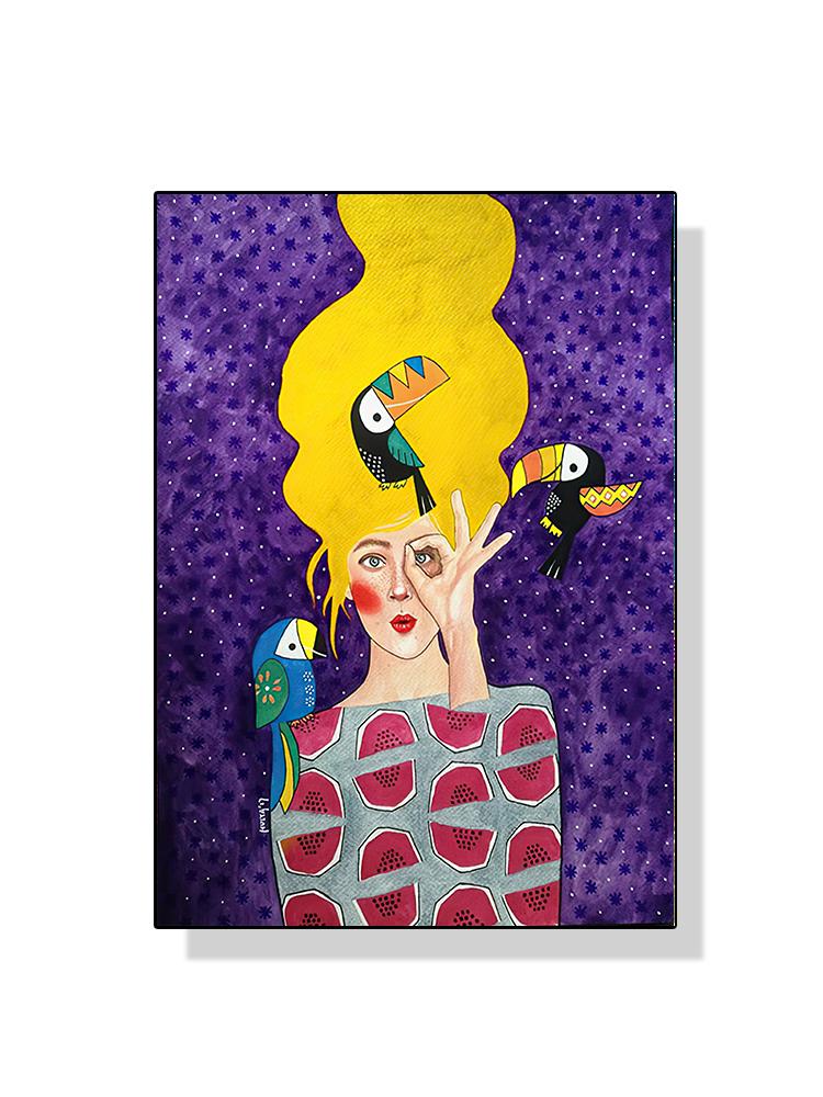 Abstrato Flor Mulher Menina Cabelo Moda Pôster Pintura em Tela Nordic Arte de Parede Imagem Para Sala de Estar Moderna Decoração de Casa