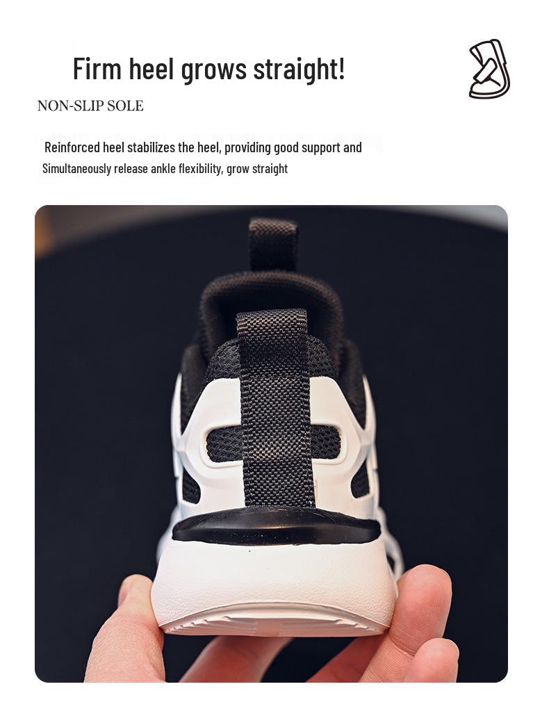 Babudou 2024 Spring Kids' Leather Sports Shoes with Rotating Button for Boys & Girls