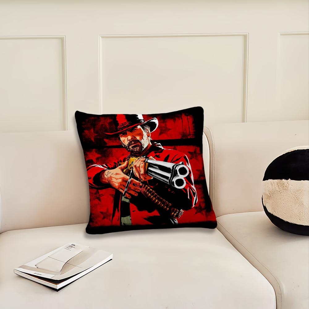 R-Red Dead R-Redemption2 Game Cushion Cover Cushion Room Bedroom Headboard Sofa Living Backrest Nap Time Pillow Case