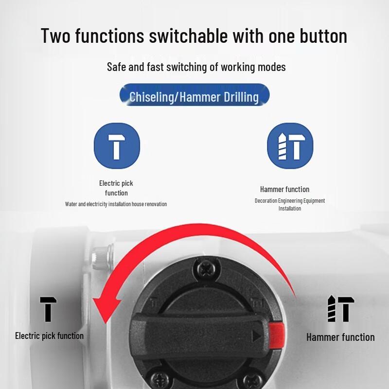 Dongcheng DZC1100-28 1100W Rotary Hammer Drill CN Plug (adapter Included)