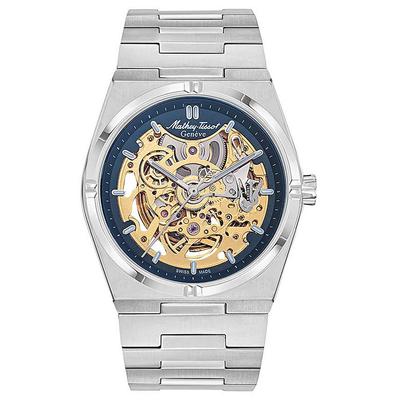 Zeus Skeleton Stainless Steel Blue Dial Automatic H118CFABU Men's Watch