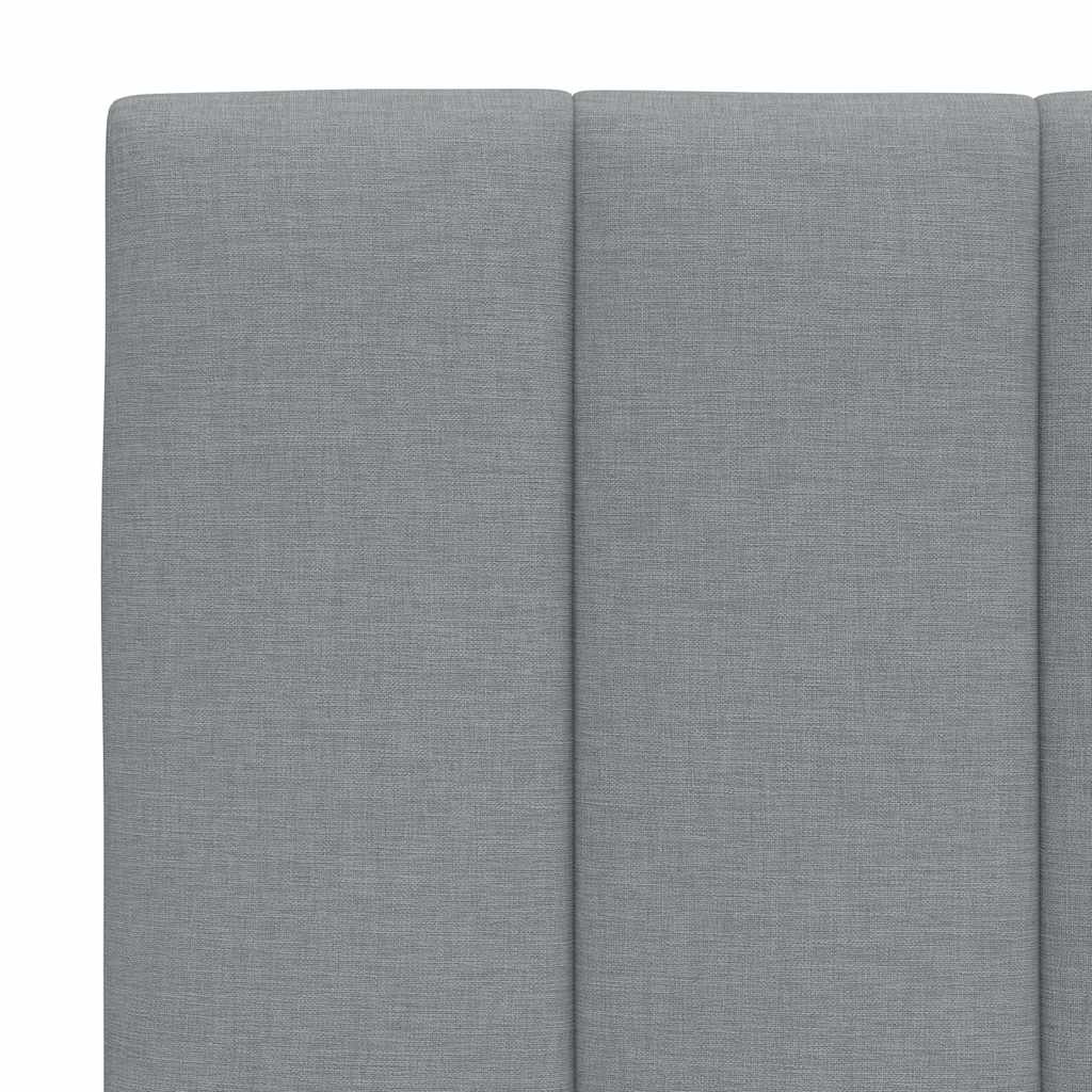 Bed Frame without Mattress  Hanko  Light Grey 80 x 200 cm Fabric