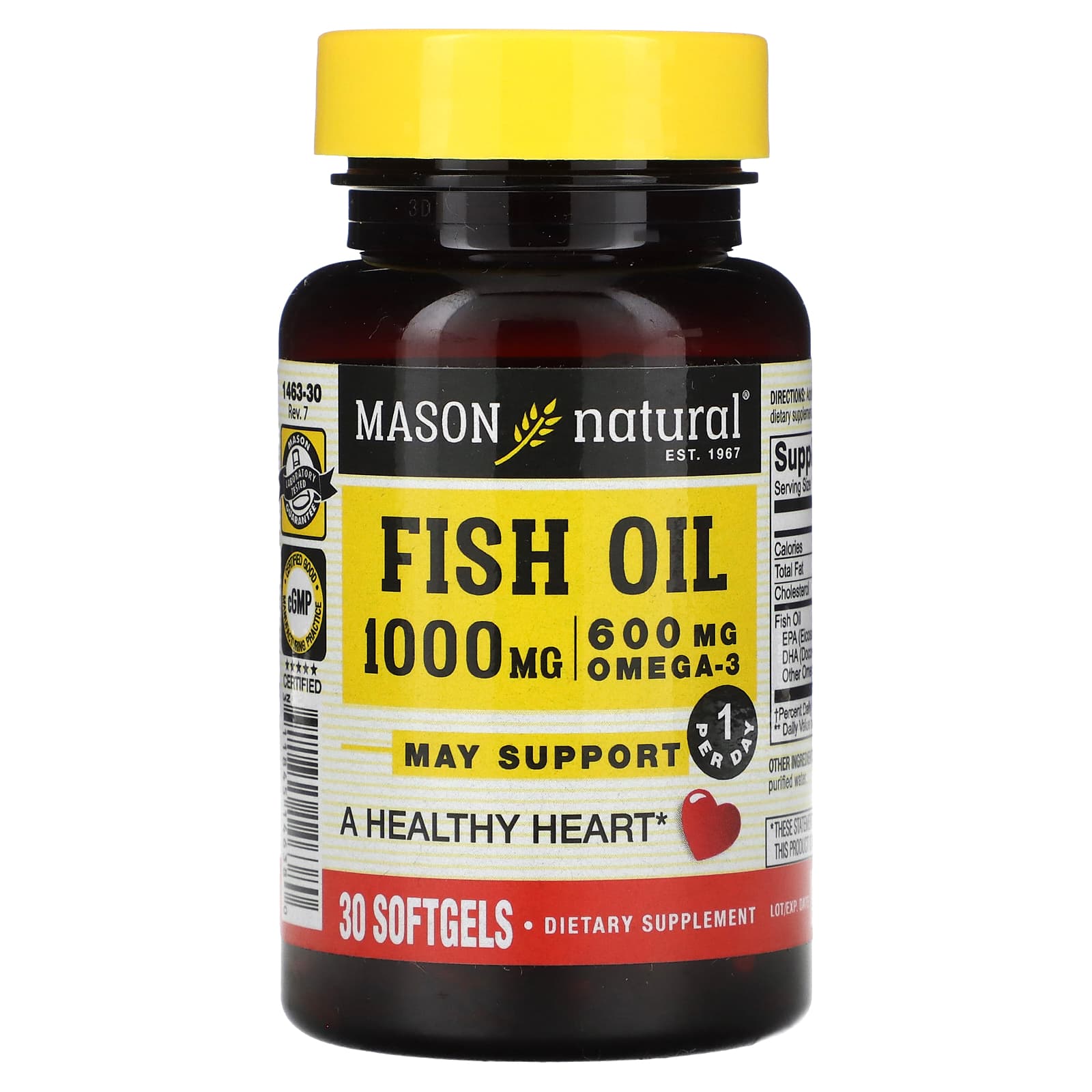 

Fish Oil, 1,000Mg, 30 Softgels