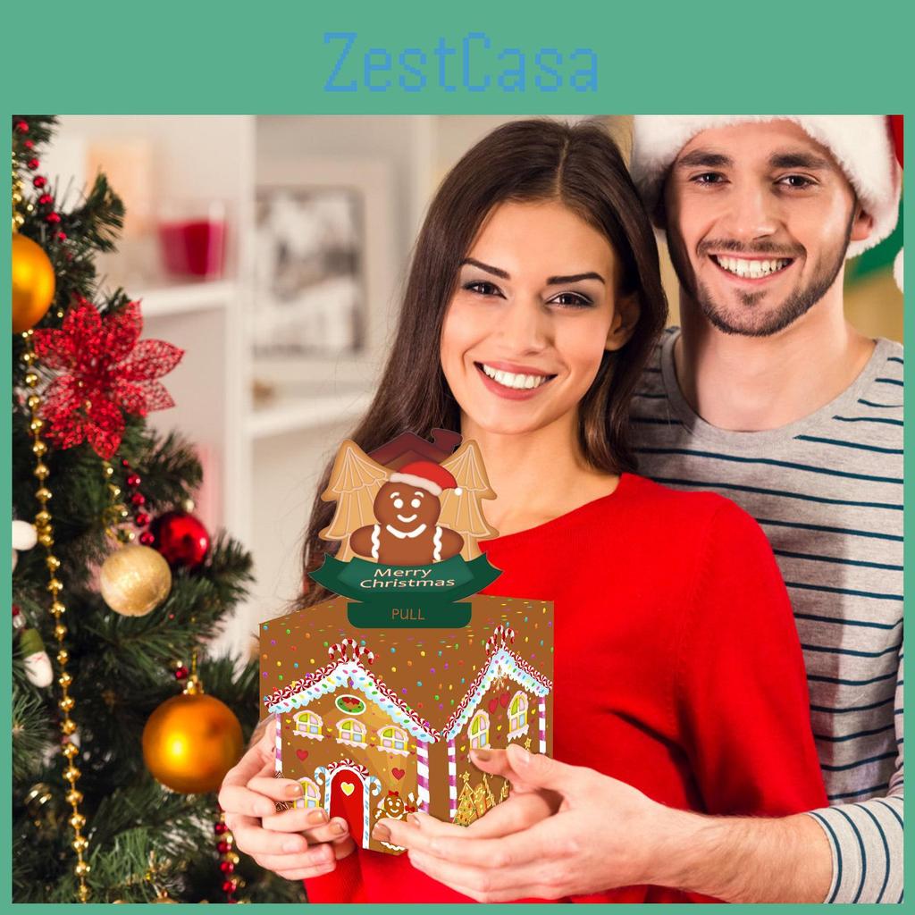 Perníčkový dům Vzor Papírová pokladnička Vánoční téma Party rekvizity Dekorace