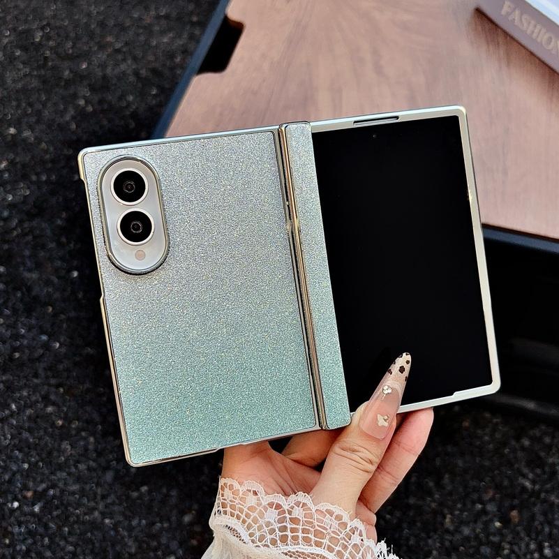 Etui z błyszczącym gradientem i pozłacaną ramką dla Samsung Z Fold 8 Ultra Fold8 szeroki Galaxy Z Fold 7 Magnetyczny zawias Ochronna osłona