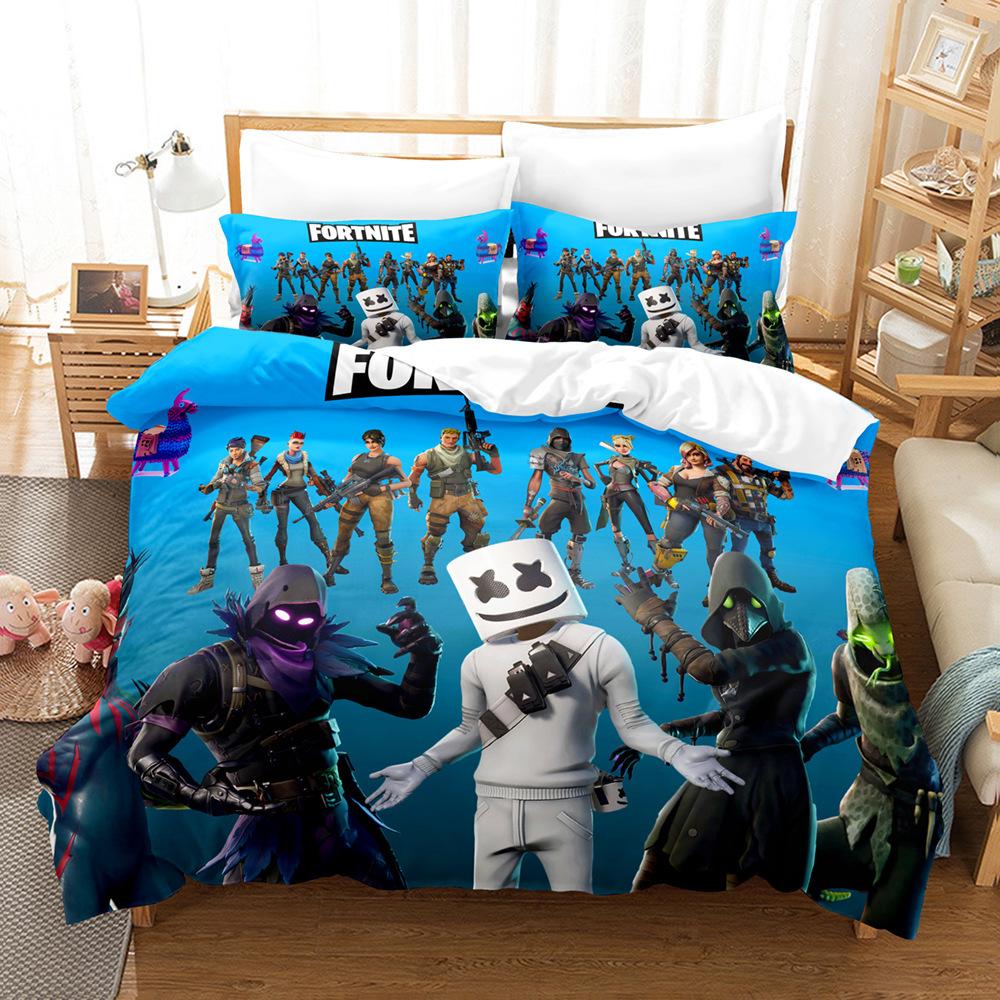 Juego DE cama DE dibujos animados 3D DE Anime, edredón DE fibra ultrafina y funda DE almohada, tamaño completo, secado rápido, decoración del hogar, AU/US/UK/DE