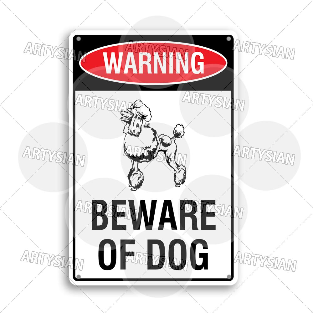 Beware of Dog Metal Sign Rottweiler GSD Golden Beagle Bulldog Pit Bull Poodle Bullmastiff Bloodhound Yorkie Border Collie Schn