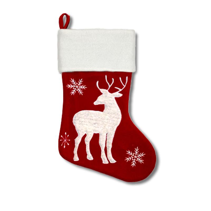 Christmas stockings Santa Claus snowman elk red cartoon Christmas gift stockings decorative candy bag