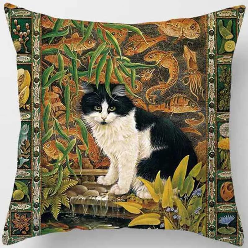 Unique Cat Pattern Pillowcase Sofa Home Decoration Car Office Supplies Outdoor  Cushion