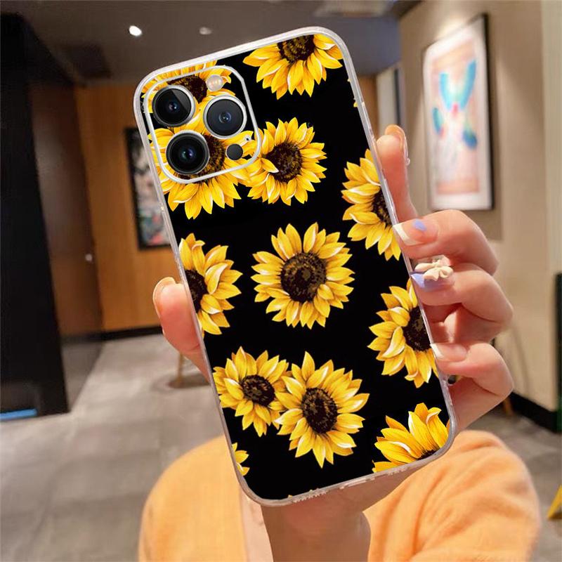 Phone Case For Iphone 17ProMax Air 16 15 14 13 Pro Max 15 16 Pro 15Plus Beautiful Flower Sunflower