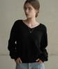 ATA Cadiz Wool Cashmere V-Neck Pullover_Black