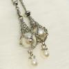 Fashionable Crystal Stone Holder Necklace Stylish Pearls Cage Pendant Neckchain