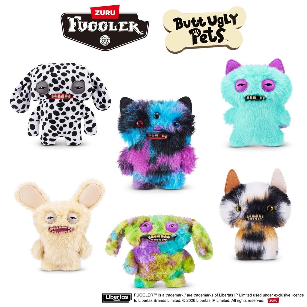 Fuggler Butt Ugly Pets Reek-O - Black Cat Plush Toy (15731E) Authentic