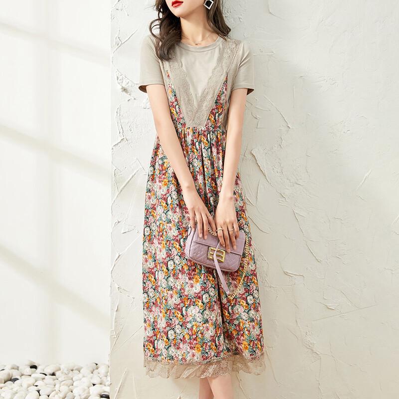 Srcr French Vintage Floral Midi Dress L