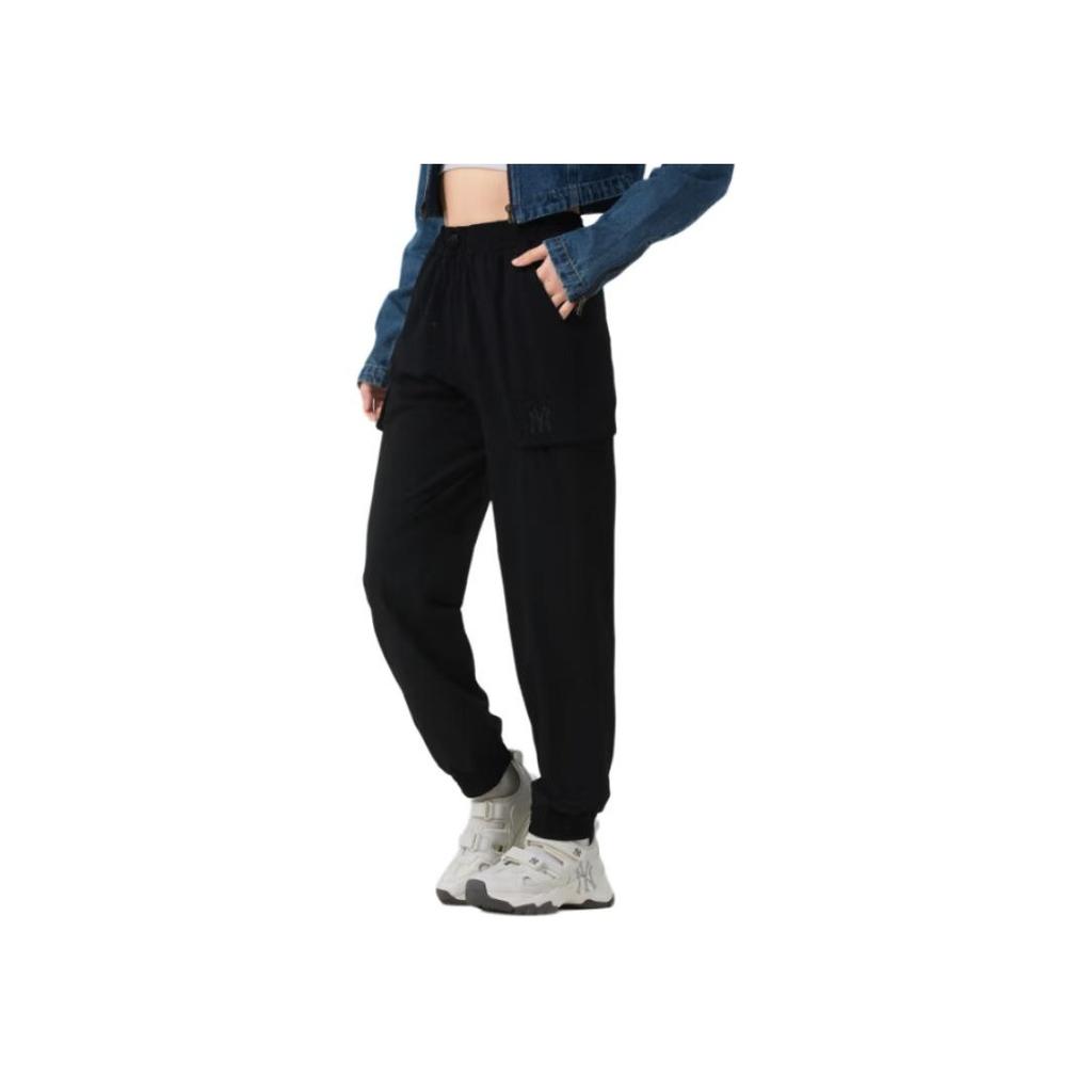 New MLB Knitted Sweatpants Men's Black 3AWPB0153-50BKS