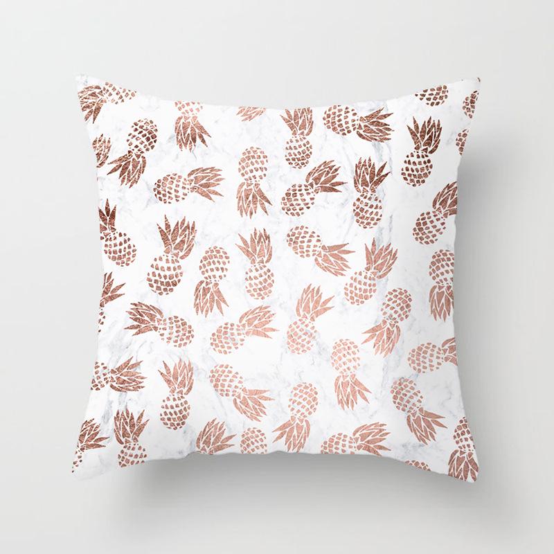 Car Cushion Cover Geometric Gold Print Sofa Square Pillow Cover Cushion Cover Home Furnishings