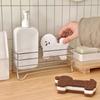 4pcs 3-Layer Dual Sided Kitchen Brush Cartoon Puppy Sponge Rub Dog Shape Sponge Scrubber  Kitchen