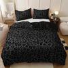 Dark Leopard Print Fashion Duvet Cover Set 1 Duvet Cover+2 Pillowcases Home Dormitory Hd Print Trendy Luxury High-End Bedding