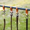 1/5pcs Outdoor Camping Hooks  Leather Hanging Hooks S-Shaped Rack Portable Camping Hangers Home Kitchen Storage Supplies