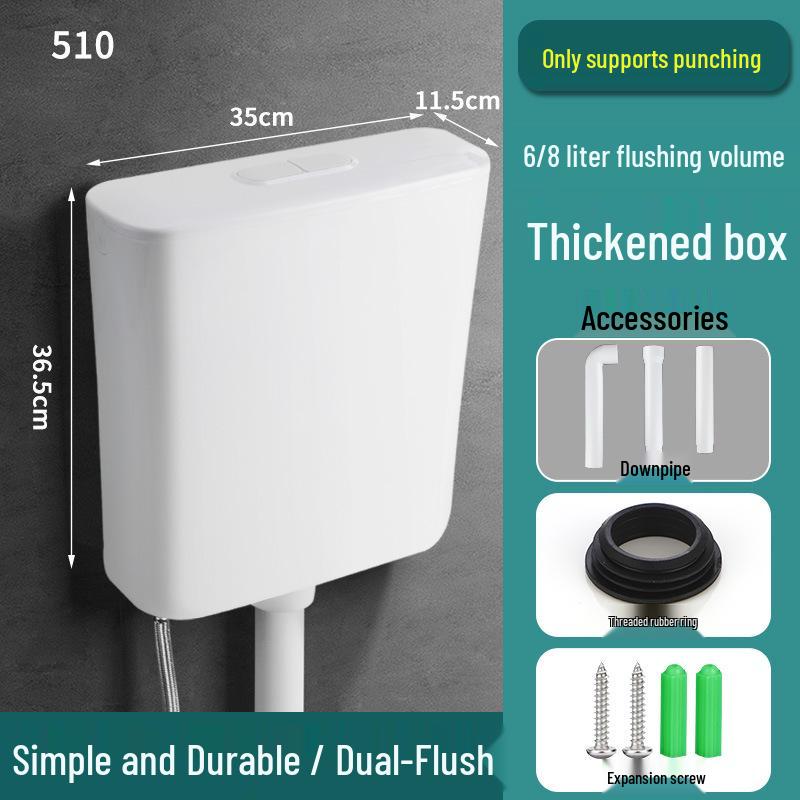 High Flush Toilet Tank with One-Button