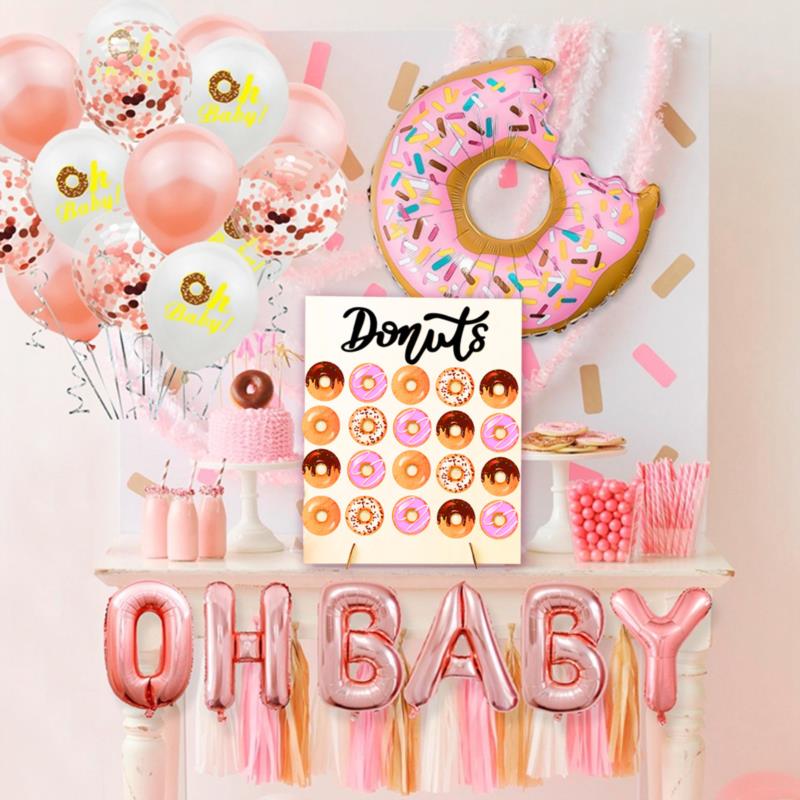 Wood Donuts Wall Display Stand Holder Wedding Birthday Party Baby Shower Decor