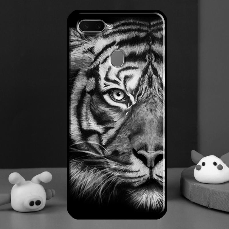 Lion Tiger Face Case For Oppo A16 A76 A96 A58 A78 A98 A5 A9 A91 A15 A17 A77 A52 A72 A74 A94 A54S A57S Cover