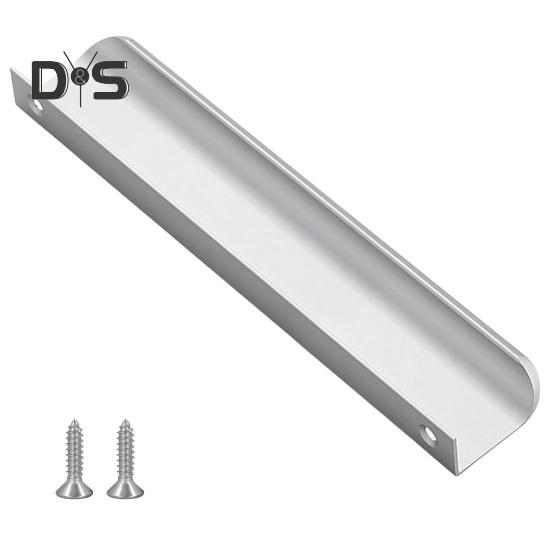 Finger Pull Cabinet Handle Rustproof Polished Surface Rounded Edge Finger Cabinet Pull Concealed Handle