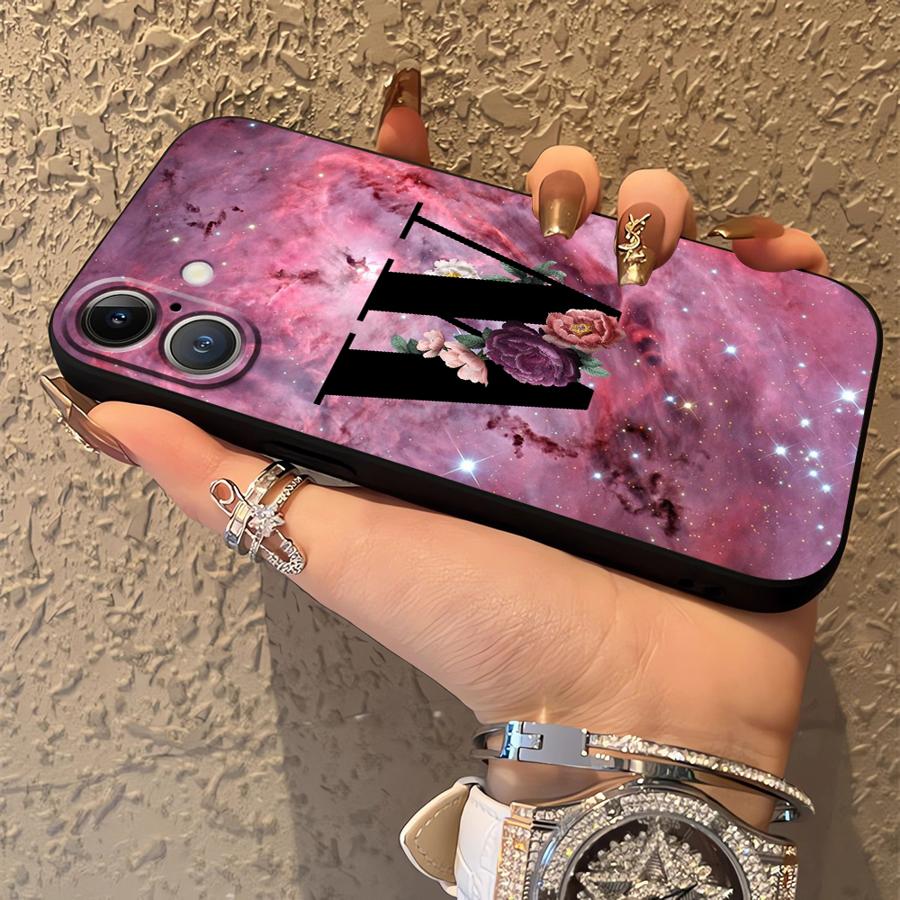 Personalized Letters Case for Apple iPhone 17 Pro Max 13 16 XR XS MAX Air 15 Pro 7 8 11 14 12 Funda Phone Cover