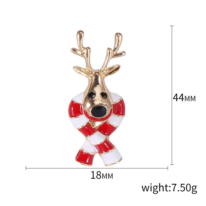 European Christmas Festival Enamel Brooch: Rhinestone-Studded Hand-Painted Cute Pin