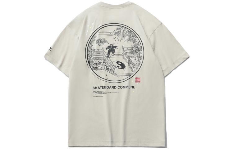Li Ning Skateboard T Shirt Men s Silver Fish Gray AHSR081-2 M