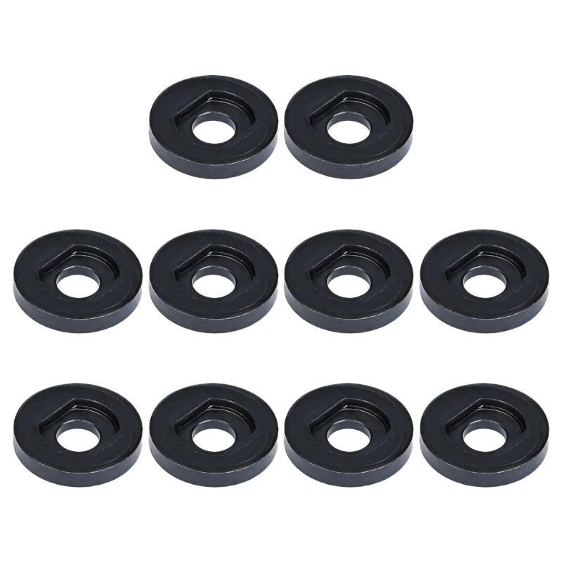 10pcs High Strength Alloy Grinder Flanges For 100mm Angled Grinders Rustproof Multiple Size Universal With Hex Nut Design