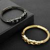 Black Stainless Steel Men's Bracelet Gold Color Handmade Braided Bicycle Motorcycle Chain Bracelets For Men Male Hand Armband