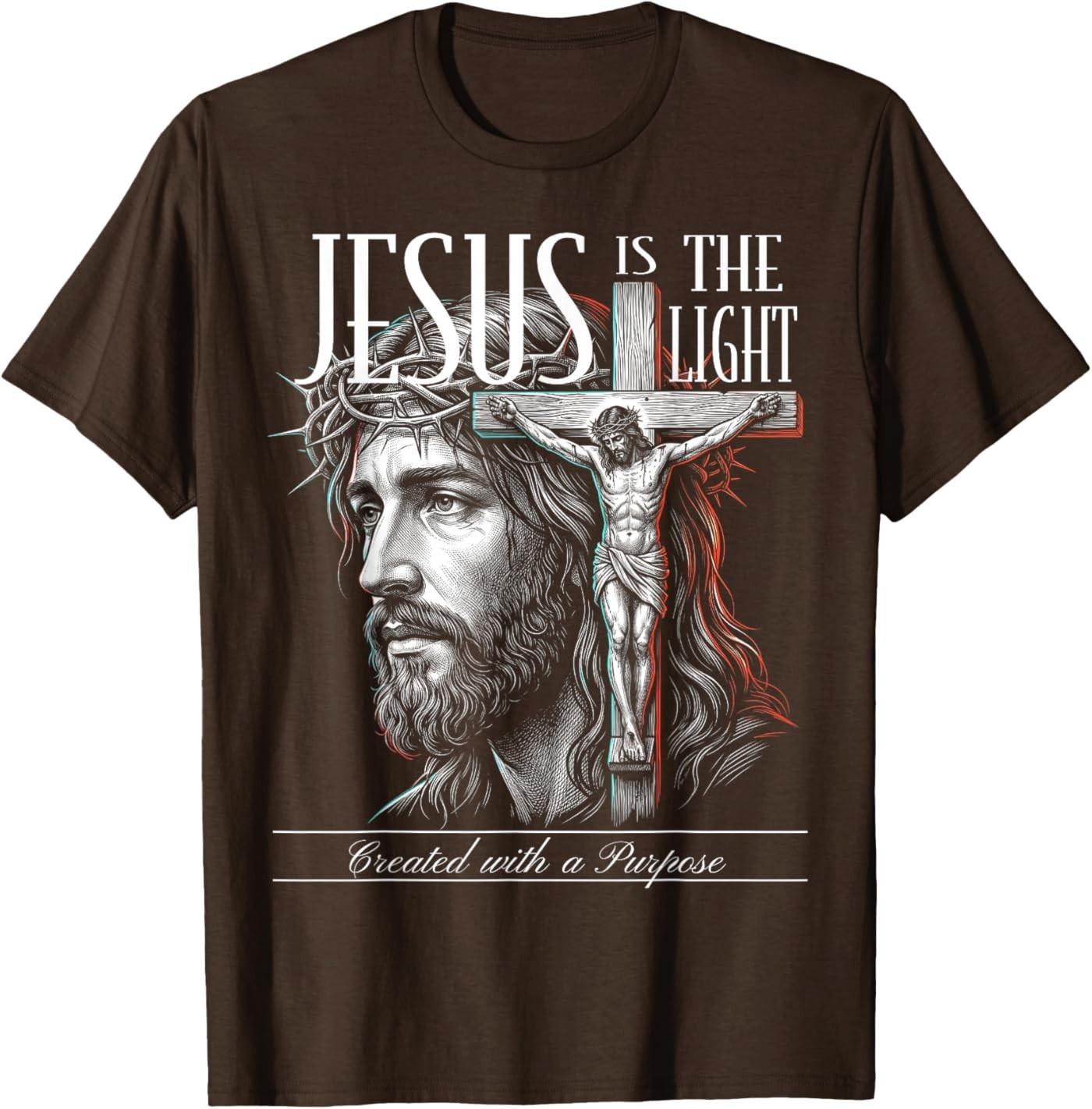 

Christian Faith Jesus is the Light T-Shirt 5XL різнокольоровий