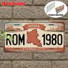 D Flatpc Vintage Metallschild Nur zur Dekoration Außenwandkunst ( ) Willkommen bei Roma Sign Ewige Stadt Dekor