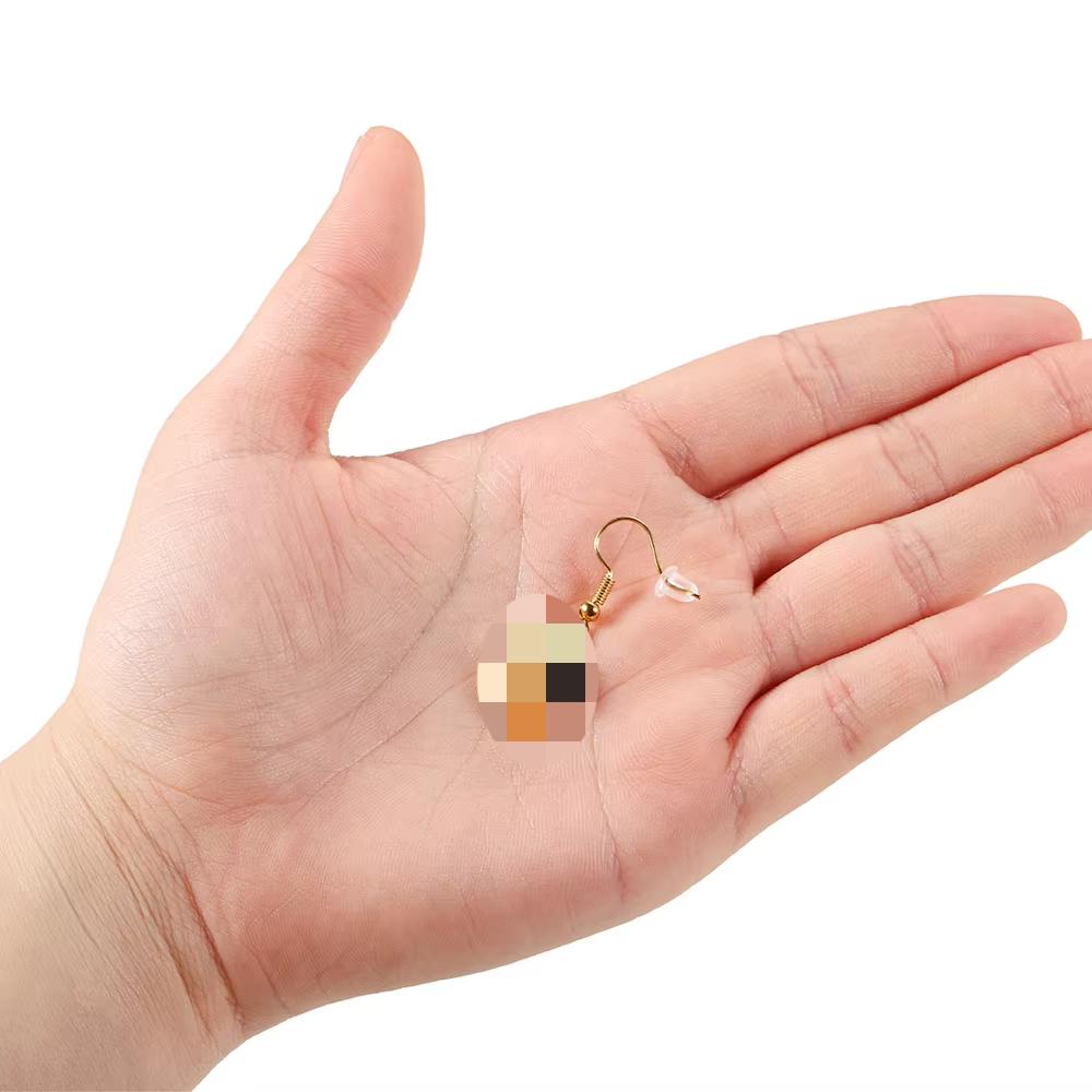 100pcs A Box of Two Types of Transparent Soft Silicone Earring Accessories, Featuring Anti-Slip Clasps, Elegant And Luxurious, Popular Women's Earring