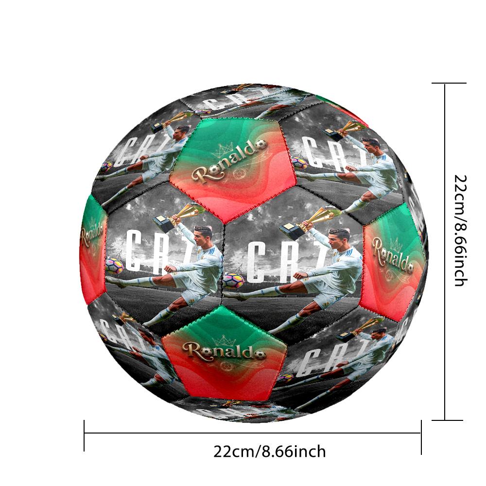 Ronaldo's Football Legend Celebration Size 5 Football Machine Sewn Indoor/Outdoor Universal Football Soccer Accessory