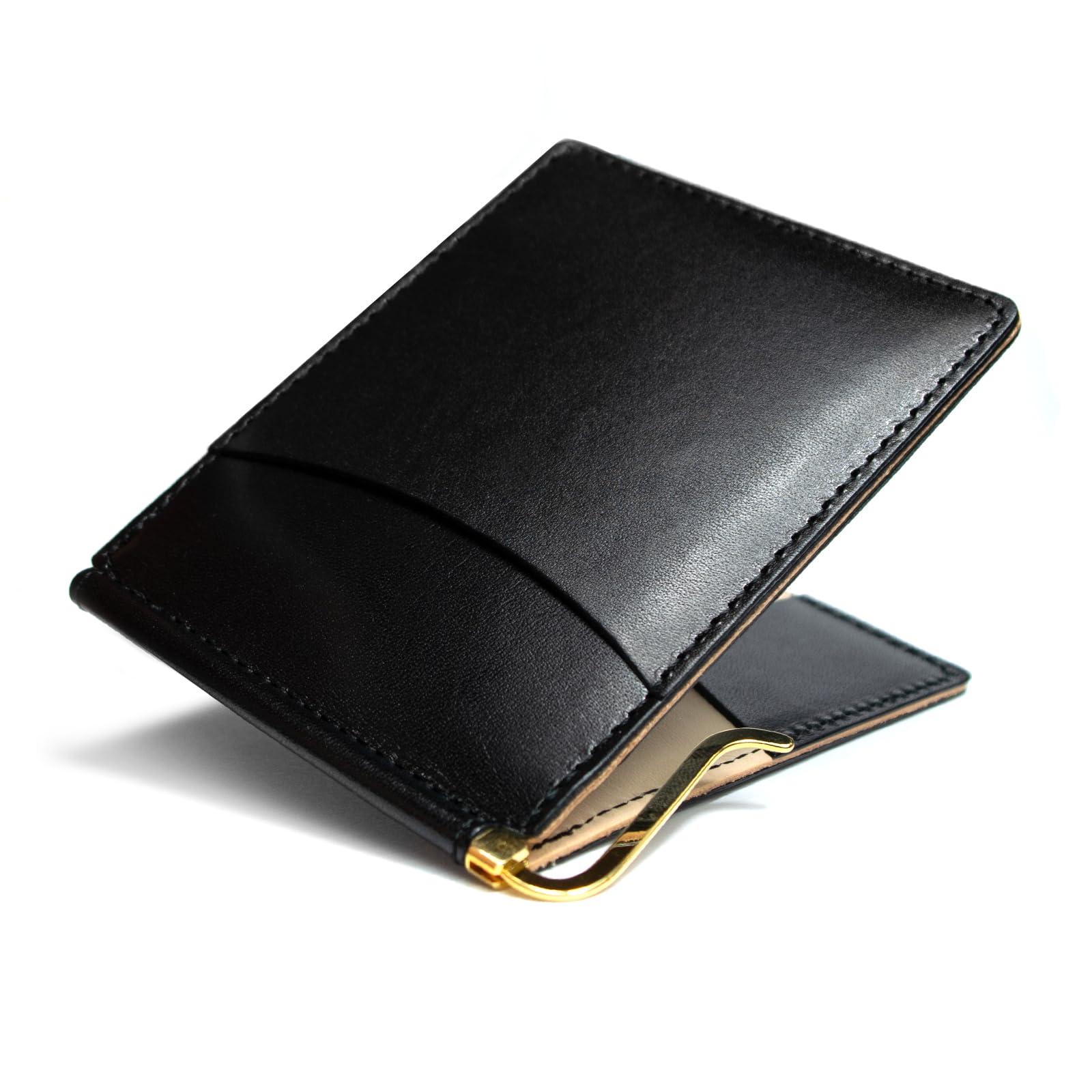 

MIRA QUATTRO Vono Аніліновий затиск для грошей Tochigi Leather Genuine Leather Bill Scissors Brand Men s (Чорний)