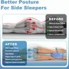 Knee Pillow For Side Sleepers - Smooth Spine Alignment Pillow Memory Foam Leg Pillows For Back Hip Pain Spine Aligning Sciatica Set