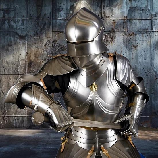 Hand Forged German Gothic Armor Set  Medieval Steel Knight Suit for Collectors, Cosplay, and Live Action Roleplay