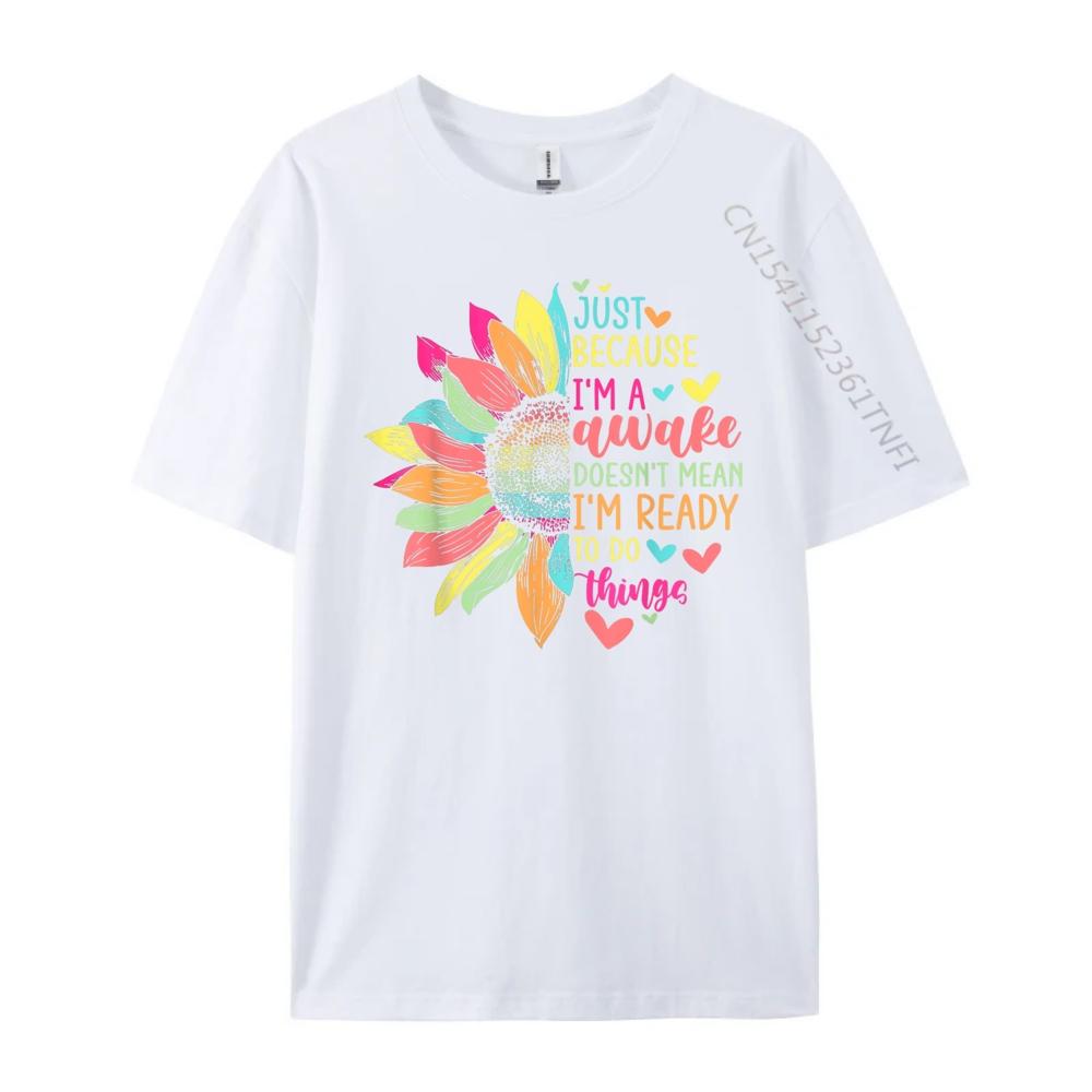 Nur weil ich wach bin Lustig für Tweens Teens Retro Groovy Grafikshirts Band T-Shirts