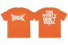 New Japan Pro-Wrestling T-Shirt, TMDK Dry T-Shirt, Orange X White, Size S, 5941102490