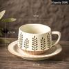 Rustic Ceramic Coffee Cup & Saucer Set