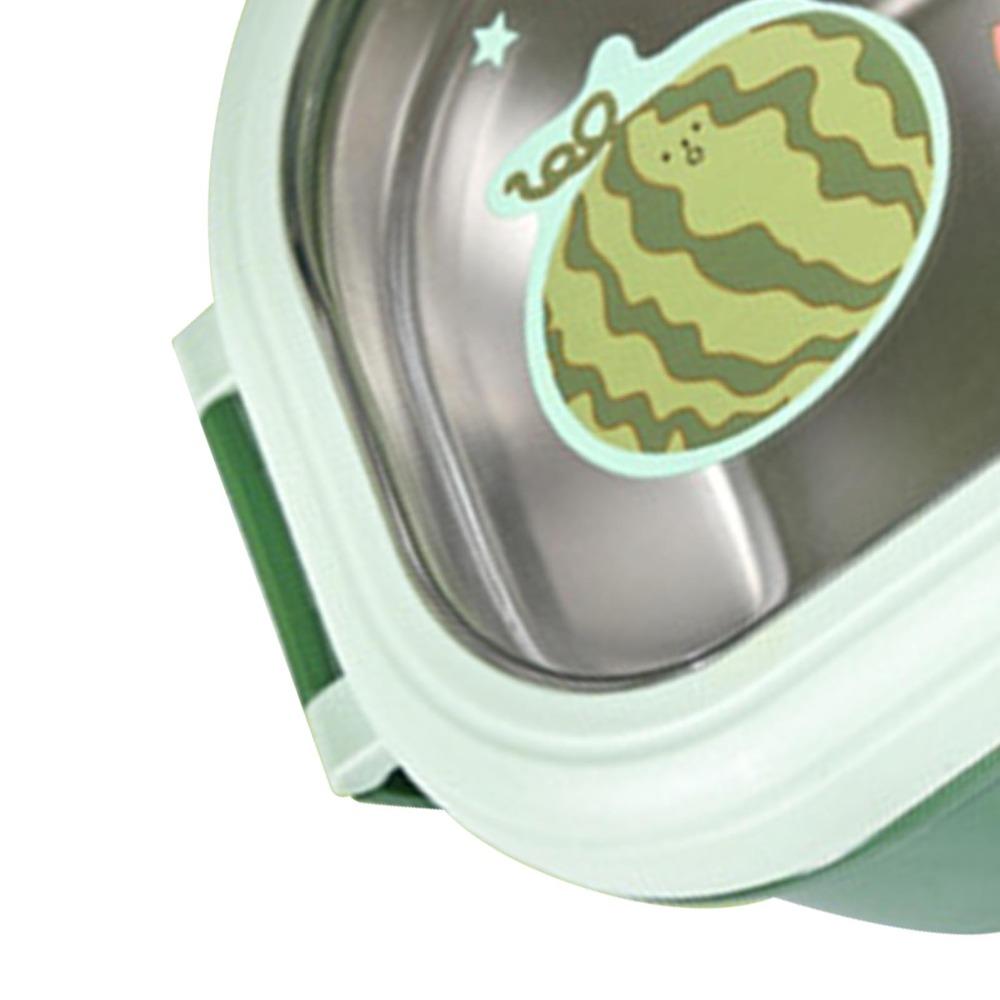 2 Compartments Lunch Storage Container Stainless Steel Food Container Thermal Lunch Box  For Travel