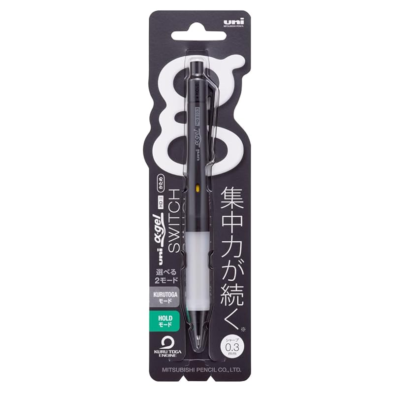 

mitsubishi pencil mechanical pencil alpha gel switch 0.3 black M31009GG1P.24