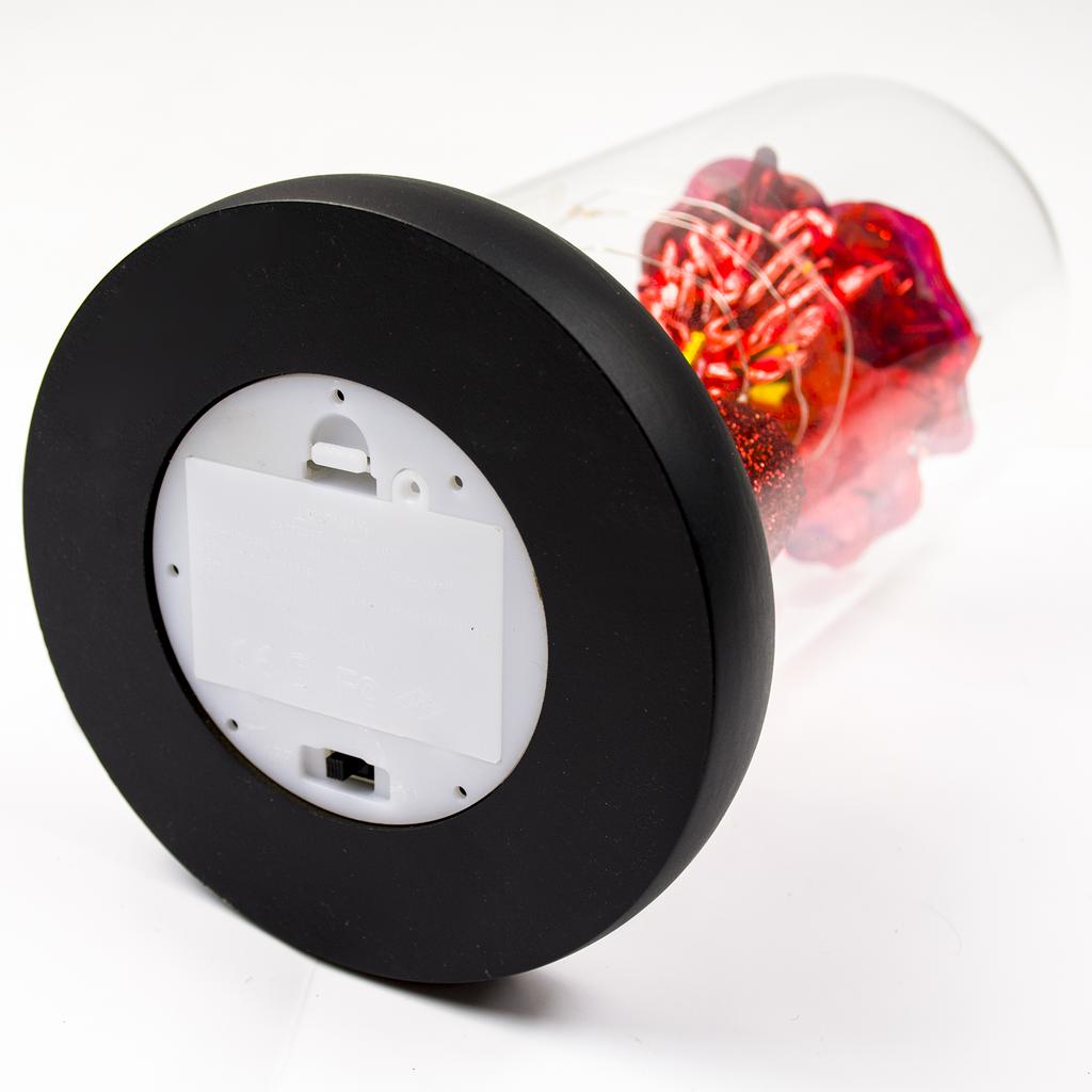 Gift eternal rose in glass shining for her girlfriend wife romantic