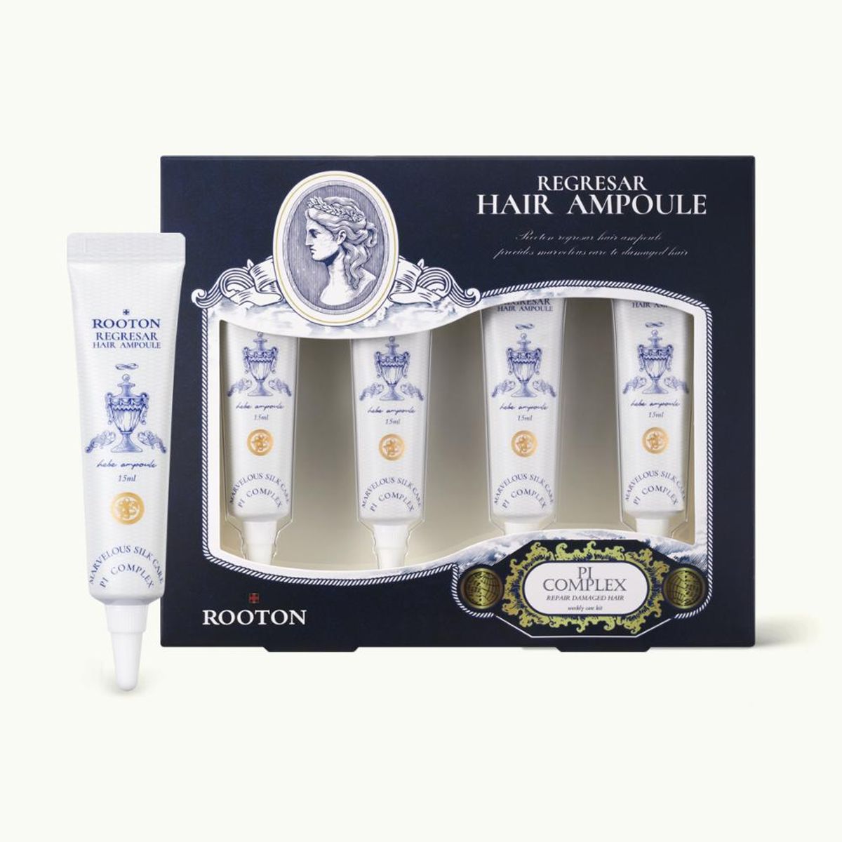 Regressor Hair Ampoule Highly Concentrated No-Wash Treatment 15ml x 4 Pack (Severely Damaged Hair)
