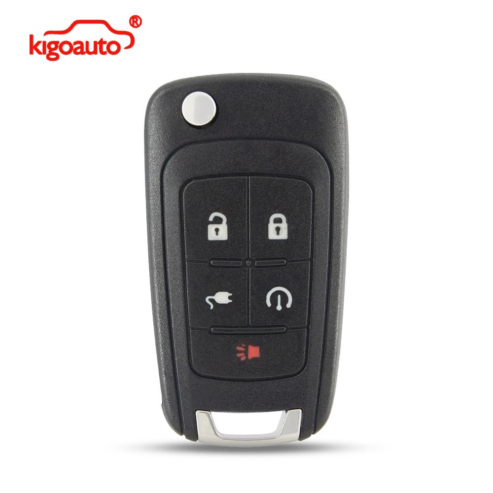 Kigoauto Afstandsbediening Sleutelhoes Shell 5 Knoppen Klapsleutel Fob Vervangende Hoes voor Buick LaCrosse GL8 Chevrolet Volt 2010-2015