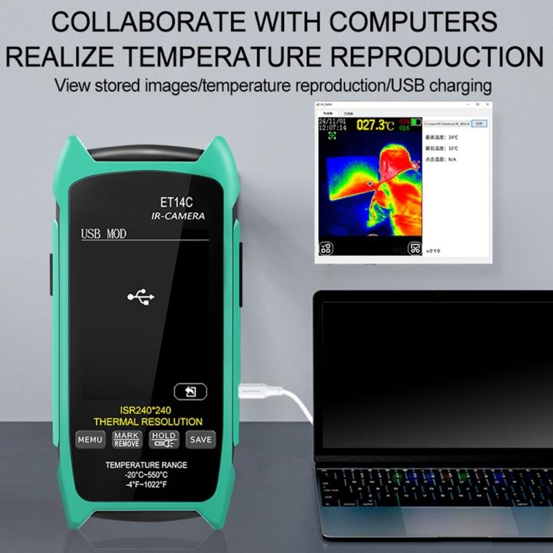 Infrareds Thermal Camera 240x240 Resolution Thermal Imager 25Hz Refreshing Rate for Instantly Temperature Data
